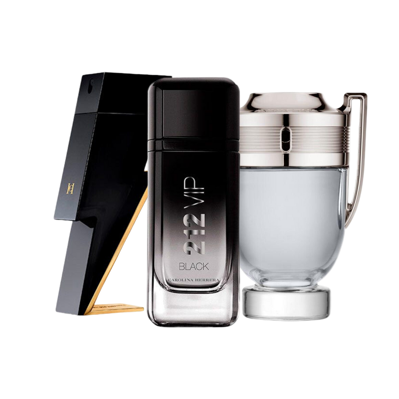 BAD BOY, 212 VIP BLACK, PACO RABANNE INVICTUS