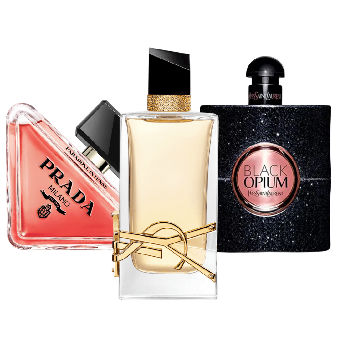 PRADA PARADOX, BLACK OPIUM YVES SAINT LAURENT, LIBRE