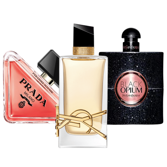PRADA PARADOX, BLACK OPIUM YVES SAINT LAURENT, LIBRE